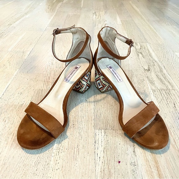 🇬🇷 Tsakiris Mallas Exe Block Heel Sandals 36 (Made in Greece) - Picture 1 of 6